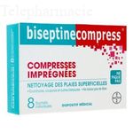 BISEPTINE COMPRESS Compresses imprégnées x8