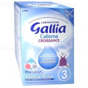 Calisma 3 croissance lait en poudre 12 mois-3 ans 3 sachets de 400g soit 1200g